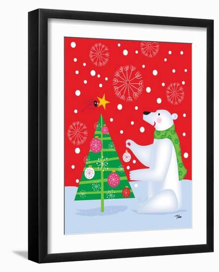 Polar Bear & Tree-Teresa Woo-Framed Art Print