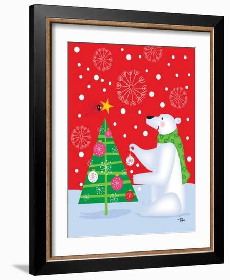 Polar Bear & Tree-Teresa Woo-Framed Art Print