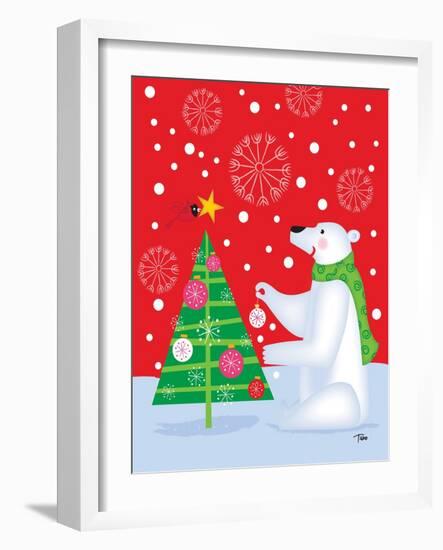 Polar Bear & Tree-Teresa Woo-Framed Art Print