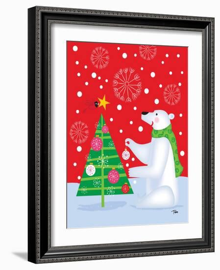 Polar Bear & Tree-Teresa Woo-Framed Art Print