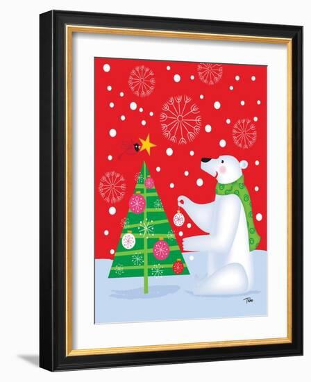 Polar Bear & Tree-Teresa Woo-Framed Art Print