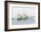 Polar bear (Ursus maritimus) cubs on an ice floe in the fog in Davis Strait-Michael Nolan-Framed Photographic Print