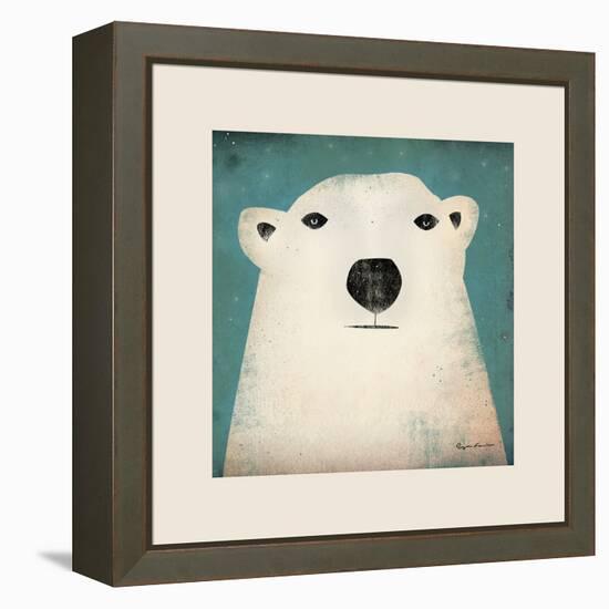 Polar Bear with Border-Ryan Fowler-Framed Stretched Canvas