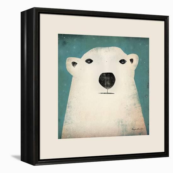 Polar Bear with Border-Ryan Fowler-Framed Stretched Canvas