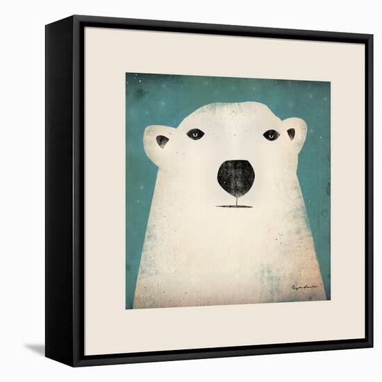 Polar Bear with Border-Ryan Fowler-Framed Stretched Canvas