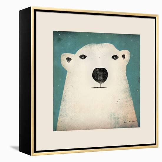 Polar Bear with Border-Ryan Fowler-Framed Stretched Canvas