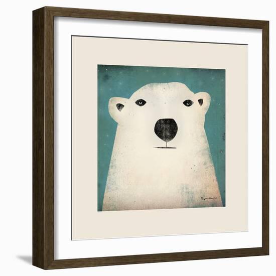 Polar Bear with Border-Ryan Fowler-Framed Art Print