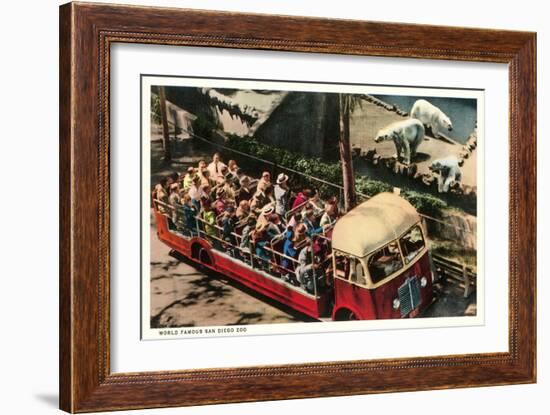 Polar Bears at Zoo, San Diego, California-null-Framed Art Print