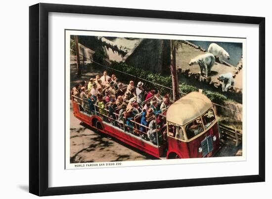 Polar Bears at Zoo, San Diego, California-null-Framed Art Print