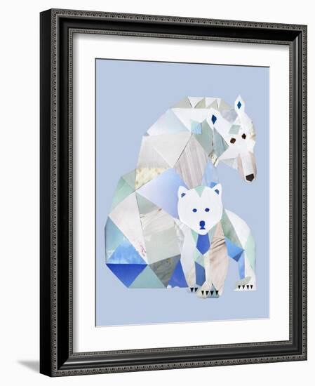 Polar Bears Gray-Artpoptart-Framed Giclee Print