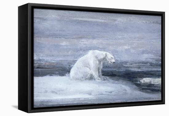 Polar Bears Watching for Seals at an Ice Hole, C1867-1910-John Macallan Swan-Framed Premier Image Canvas