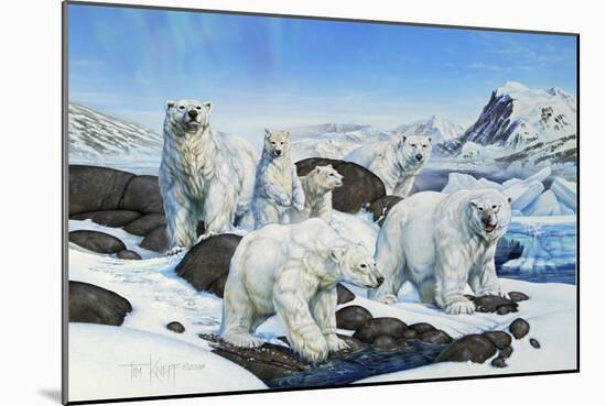 Polar Bears-Tim Knepp-Mounted Giclee Print