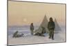 Polar expolorers watercolor on paper-Thorolf Holmboe-Mounted Giclee Print