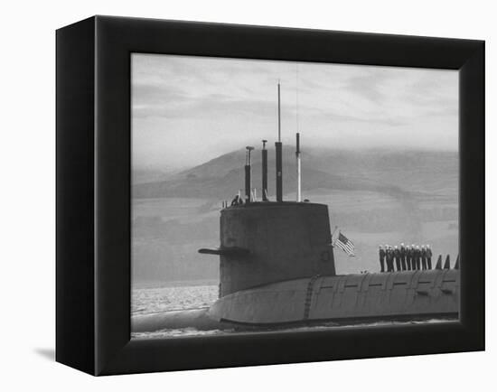 Polaris Missile Sub "Patrick Henry"Cruising on Clyde River on Patrol-John Dominis-Framed Premier Image Canvas