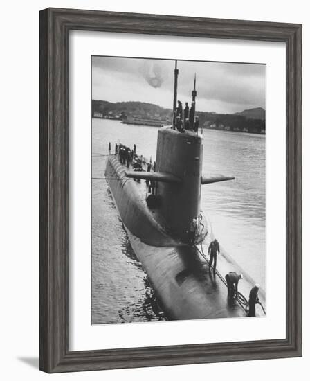 Polaris Missile Sub "Patrick Henry" Near Holy Loch-John Dominis-Framed Photographic Print