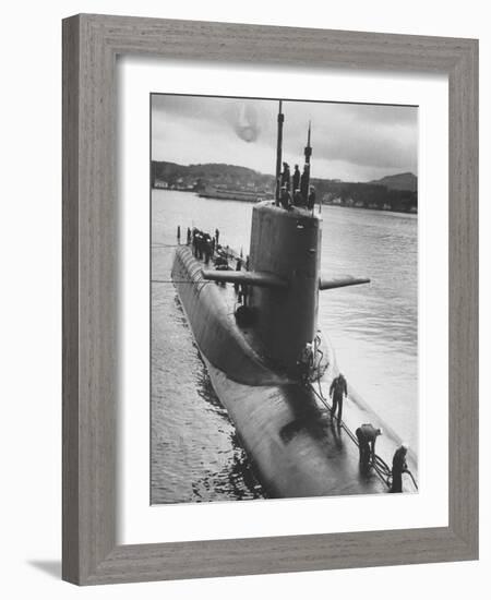 Polaris Missile Sub "Patrick Henry" Near Holy Loch-John Dominis-Framed Photographic Print