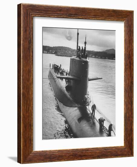 Polaris Missile Sub "Patrick Henry" Near Holy Loch-John Dominis-Framed Photographic Print