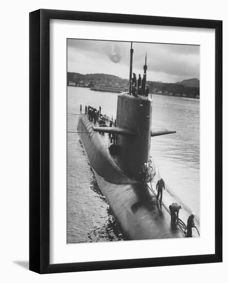 Polaris Missile Sub "Patrick Henry" Near Holy Loch-John Dominis-Framed Photographic Print