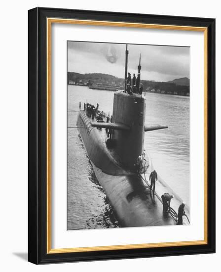 Polaris Missile Sub "Patrick Henry" Near Holy Loch-John Dominis-Framed Photographic Print