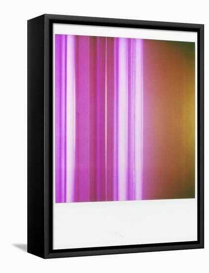 Polaroid of Colourful Stripes Created by Coloured Fluorescent Tubes-Lee Frost-Framed Premier Image Canvas