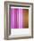 Polaroid of Colourful Stripes Created by Coloured Fluorescent Tubes-Lee Frost-Framed Photographic Print