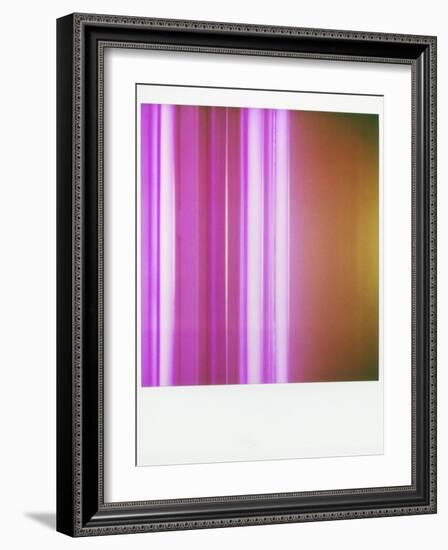 Polaroid of Colourful Stripes Created by Coloured Fluorescent Tubes-Lee Frost-Framed Photographic Print