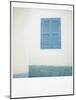 Polaroid of Painted Blue Window Shutter Against Whitewashed Wall, Asilah, Morocco-Lee Frost-Mounted Photographic Print