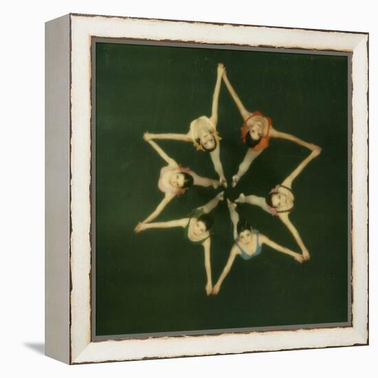 Polaroid, Overhead View of Ballerinas-Co Rentmeester-Framed Premier Image Canvas