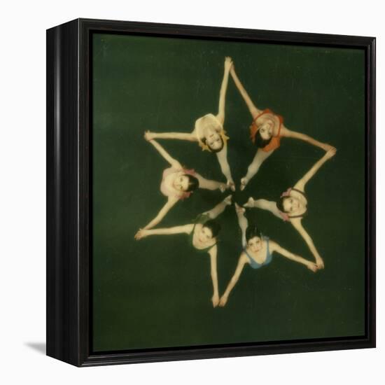 Polaroid, Overhead View of Ballerinas-Co Rentmeester-Framed Premier Image Canvas