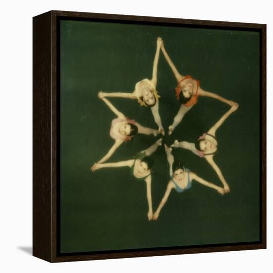Polaroid, Overhead View of Ballerinas-Co Rentmeester-Framed Premier Image Canvas