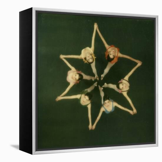 Polaroid, Overhead View of Ballerinas-Co Rentmeester-Framed Premier Image Canvas