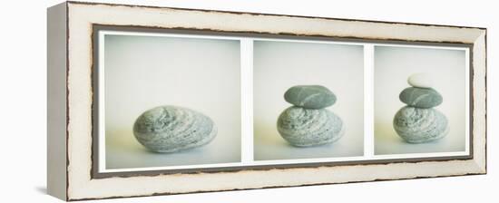 Polaroid Triptych of Sea-Worn Pebbles Created Using Three Polaroid Images-Lee Frost-Framed Premier Image Canvas