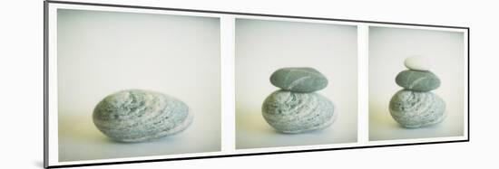 Polaroid Triptych of Sea-Worn Pebbles Created Using Three Polaroid Images-Lee Frost-Mounted Photographic Print