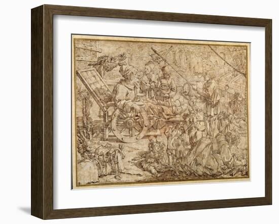 Polcinello Invalided with Gout-Pier Leone Ghezzi-Framed Giclee Print