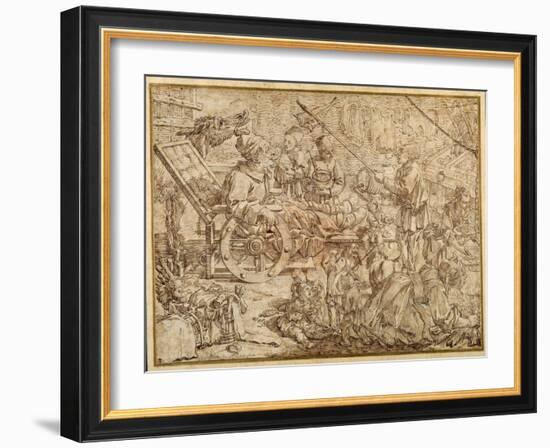 Polcinello Invalided with Gout-Pier Leone Ghezzi-Framed Giclee Print