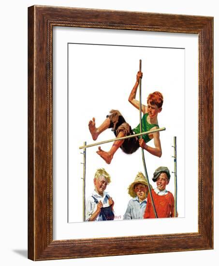 "Pole Vault,"September 3, 1927-George Brehm-Framed Giclee Print