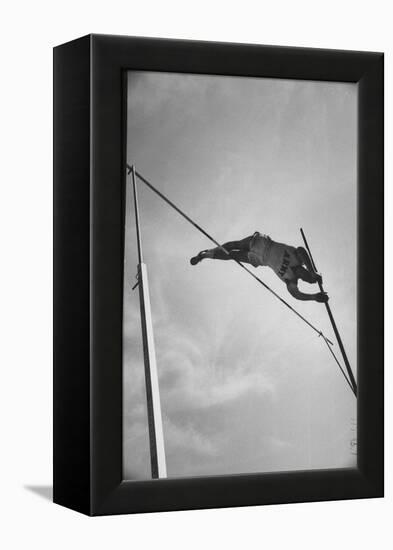 Pole Vaulter Don Bragg Setting World Pole Vault Record-Grey Villet-Framed Premier Image Canvas