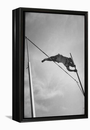 Pole Vaulter Don Bragg Setting World Pole Vault Record-Grey Villet-Framed Premier Image Canvas