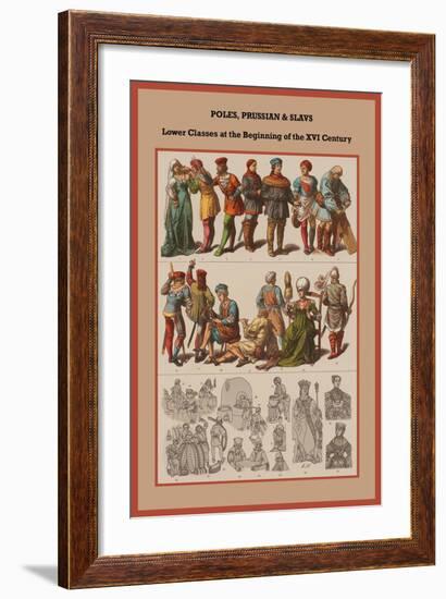 Poles, Prussian and Slavs Lower Classes at the Beginning of the XVI Century-Friedrich Hottenroth-Framed Art Print