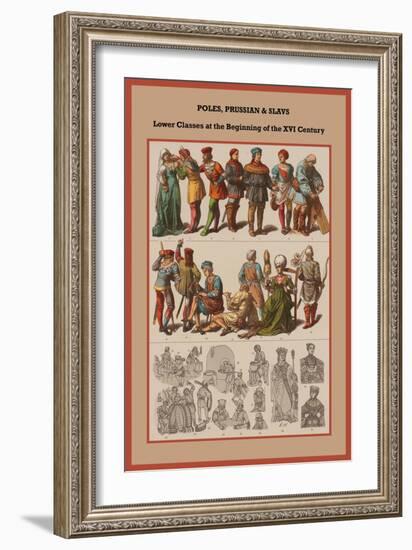 Poles, Prussian and Slavs Lower Classes at the Beginning of the XVI Century-Friedrich Hottenroth-Framed Art Print