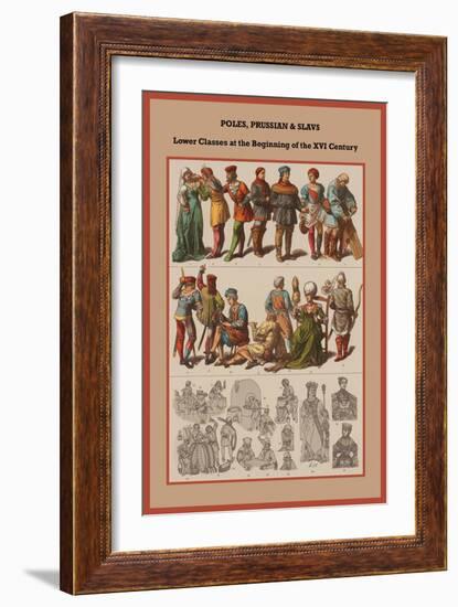 Poles, Prussian and Slavs Lower Classes at the Beginning of the XVI Century-Friedrich Hottenroth-Framed Art Print