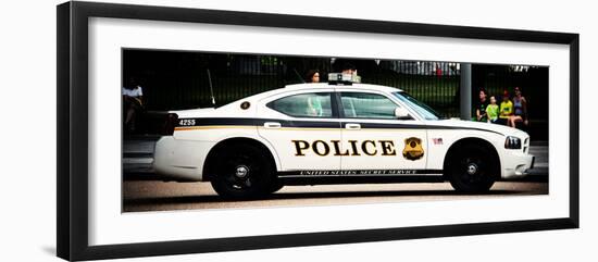 Police Car, US Secret Service, Stationed in Front of the White House, Washington D.C-Philippe Hugonnard-Framed Photographic Print