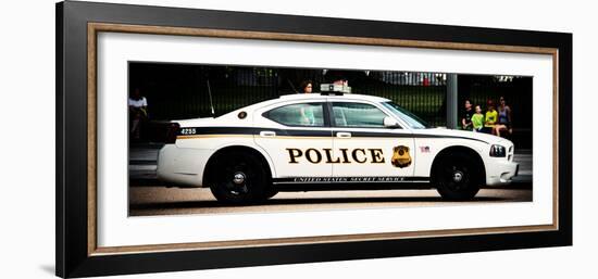 Police Car, US Secret Service, Stationed in Front of the White House, Washington D.C-Philippe Hugonnard-Framed Photographic Print