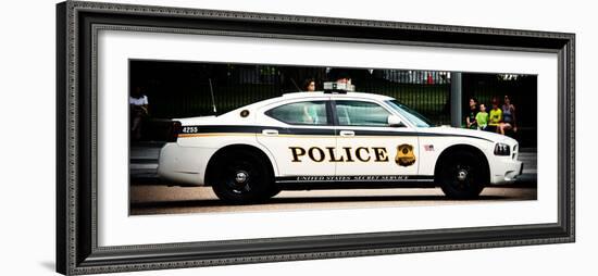 Police Car, US Secret Service, Stationed in Front of the White House, Washington D.C-Philippe Hugonnard-Framed Photographic Print