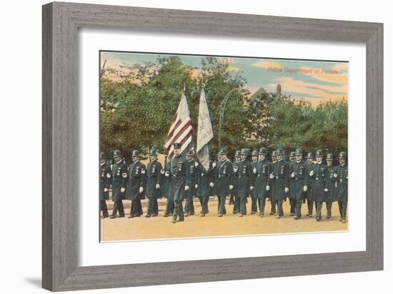 Police Department on Parade-null-Framed Art Print