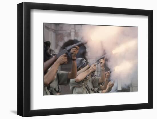 Police Fire Tear Gas at Protestors by Kowloon Court House, Hong Kong-Co Rentmeester-Framed Photographic Print