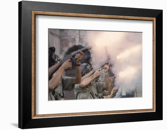 Police Fire Tear Gas at Protestors by Kowloon Court House, Hong Kong-Co Rentmeester-Framed Photographic Print