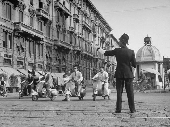 Police Officer Directing Traffic Photographic Print Dmitri Kessel