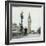 Police Officer on Duty on Westminster Bridge by Big Ben, London. Metropolitan Police-null-Framed Photographic Print