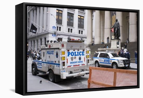 Police on Wall Street, New York.-Mark Williamson-Framed Premier Image Canvas